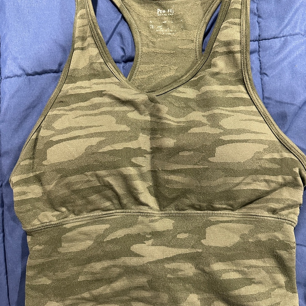 Women's Camouflage Sports Bra - Green